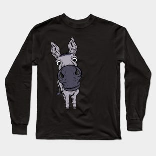 Funny House Donkey Farm Horse Mule Pack Animal Donkey Long Sleeve T-Shirt